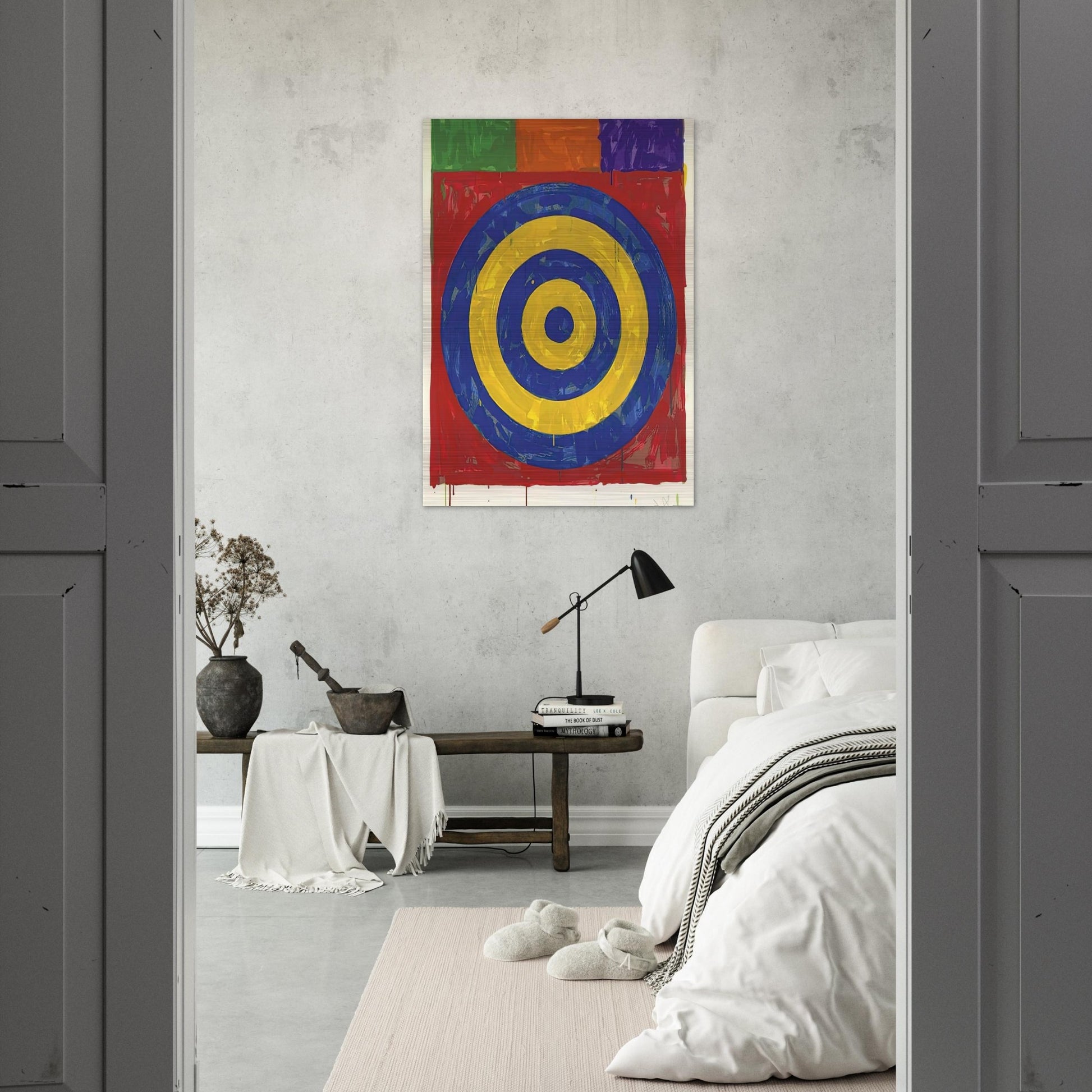 TARGET ULAE 147 1974 - Jasper Johns Brushed Aluminum Print - 70x100 cm / 28x40 inches | Jasper Johns Aluminum Print | Jasper Johns Prints
