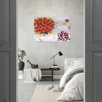 Untitled  L. I88; SFE 065  - Sam Francis Brushed Aluminum Print - 70x100 cm / 28x40 inches | Sam Francis Aluminum Print | Sam Francis Prints