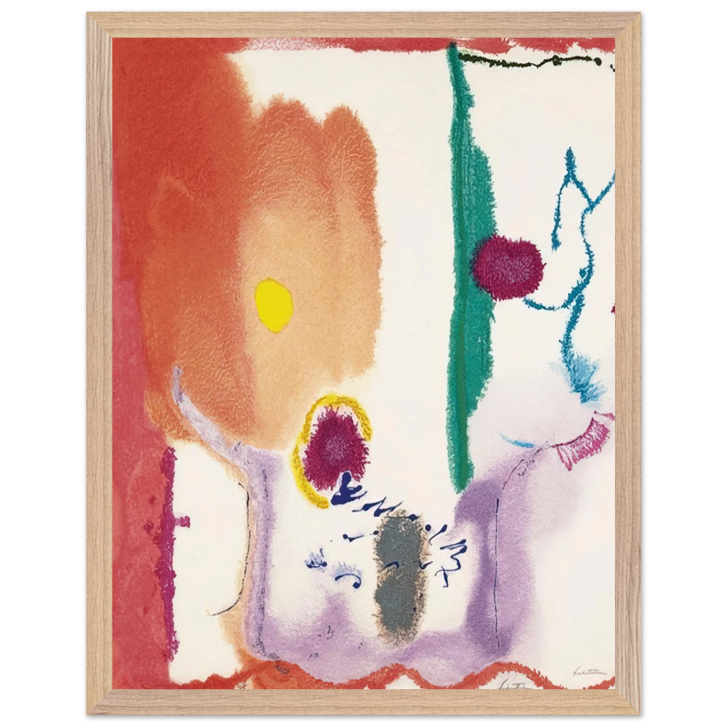 Helen Frankenthaler - Beginnings - 2002 Wall art - A3 (29.7 x 42  cm) - Premium Wooden Framed Poster With Fine Art Paper - White frame