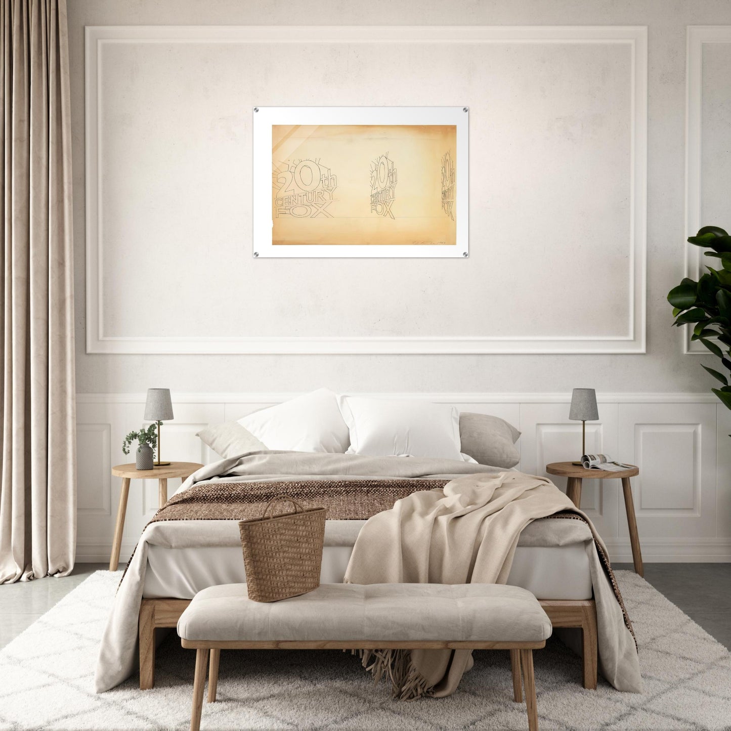 TRADEMARK STUDY 1 1962 - Edward Ruscha Acrylic Print - 70x100 cm / 28x40″ inches