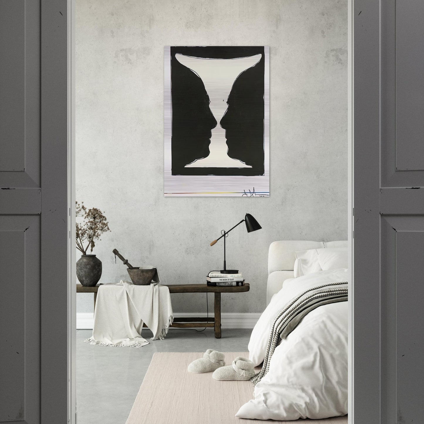 CUP 2 PICASSO 1973 - Jasper Johns Brushed Aluminum Print - 70x100 cm / 28x40 inches | Jasper Johns Aluminum Print | Jasper Johns Prints