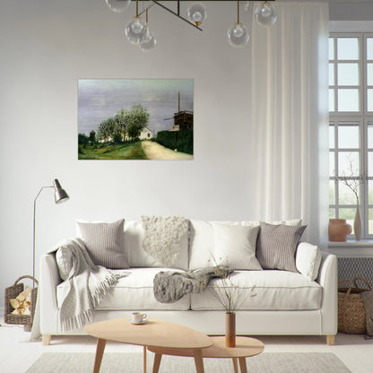 MOULIN IN SANNOIS - Maurice Utrillo Brushed Aluminum Print - 70x100 cm / 28x40 inches | Maurice Utrillo Aluminum Print | Maurice Utrillo Prints