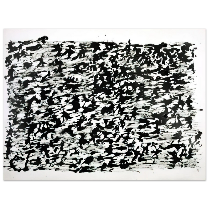 Henri Michaux - UNTITLED CHINESE INK DRAWING 1961  75x100 cm / 30x40inches Fine Art Poster