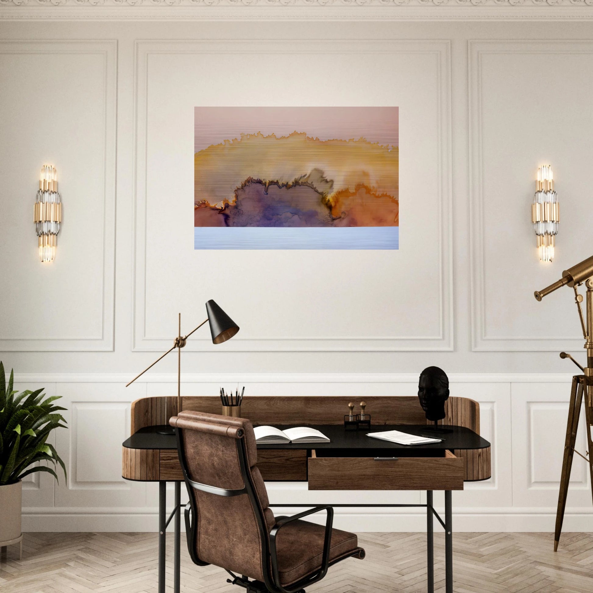 House by the Ocean - 1978 - Ronnie Landfield Brushed Aluminum Print - 70x100 cm / 28x40 inches | Ronnie Landfield Aluminum Print | Ronnie Landfield Prints