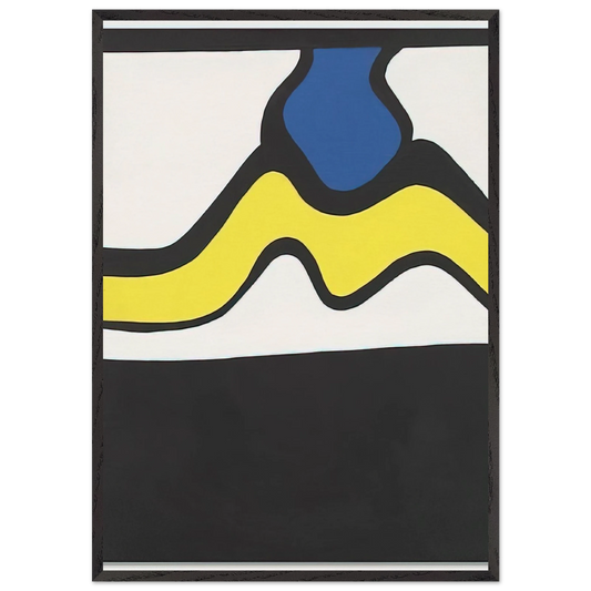 Untitled - 1961 N12 - Nicholas Krushenick 70x100 cm / 28x40 inches Framed Art Print – Black Wooden Frame
