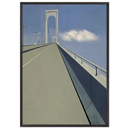Whitestone Bridge - 1940 - Ralston Crawford 70x100 cm / 28x40 inches Framed Art Print – Black Wooden Frame