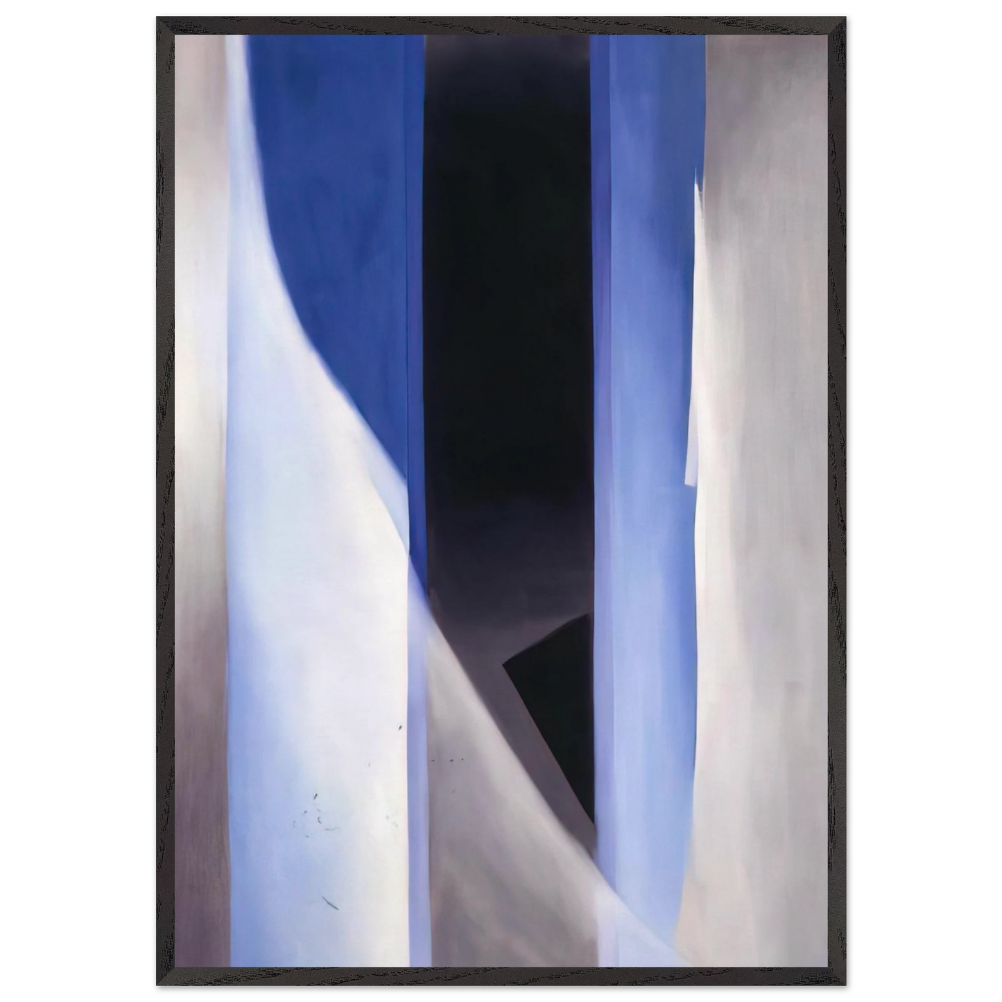 Blue 2 - Georgia OKeeffe 70x100 cm / 28x40 inches Framed Art Print – Black Wooden Frame
