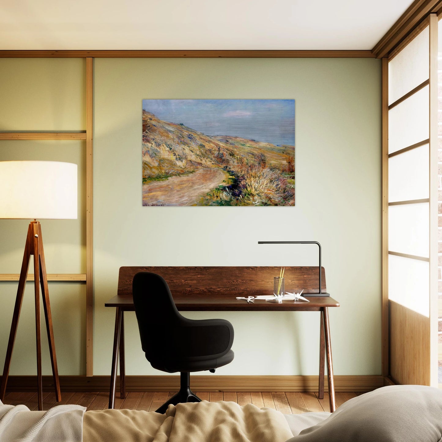 The Road to Giverny - claude monet Brushed Aluminum Print - 70x100 cm / 28x40 inches | claude monet Aluminum Print | claude monet Prints