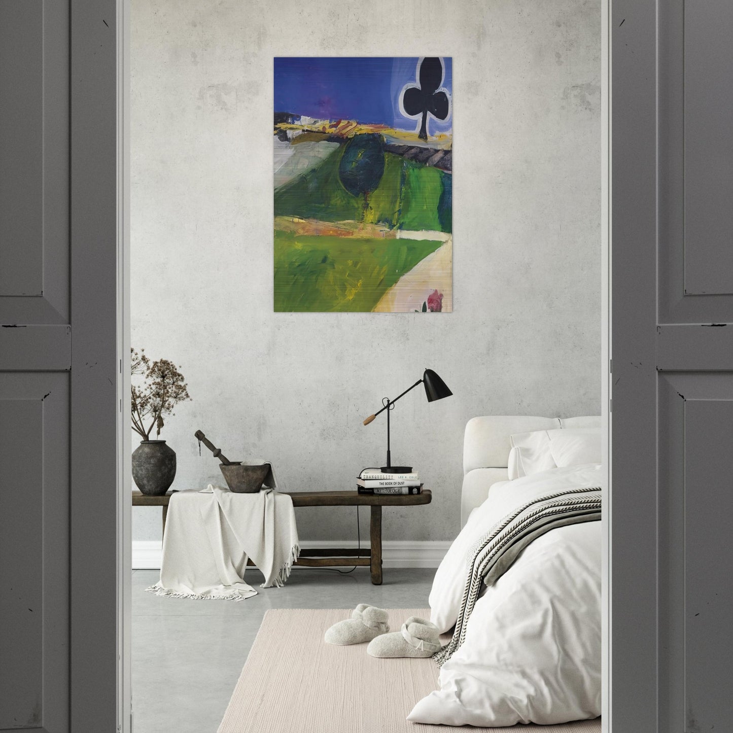 Landscape with Figure - Richard Diebenkorn Brushed Aluminum Print - 70x100 cm / 28x40 inches | Richard Diebenkorn Aluminum Print | Richard Diebenkorn Prints