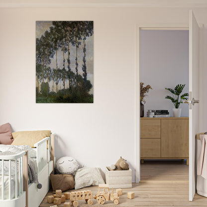 Poplars at Giverny - claude monet Brushed Aluminum Print - 70x100 cm / 28x40 inches | claude monet Aluminum Print | claude monet Prints