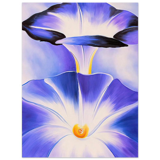 Georgia O'Keeffe - Blue Morning Glories Fine Art Poster