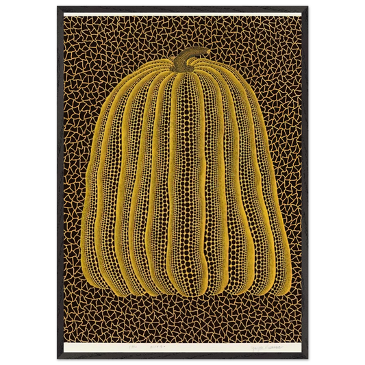YELLOW PUMPKIN 1992 - Yayoi Kusama 70x100 cm / 28x40 inches Framed Art Print – Black Wooden Frame