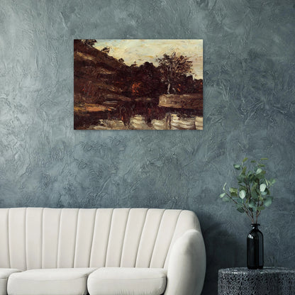 Bend in the River - Paul Cézanne Brushed Aluminum Print - 70x100 cm / 28x40 inches | Paul Cézanne Aluminum Print | Paul Cézanne Prints