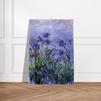 Lilac Irises - claude monet Brushed Aluminum Print - 70x100 cm / 28x40 inches | claude monet Aluminum Print | claude monet Prints
