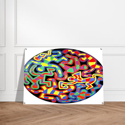 MONKEY PUZZLE 1988 - Keith Haring Acrylic Print - 70x100 cm / 28x40″ inches | Keith Haring Art For Sale