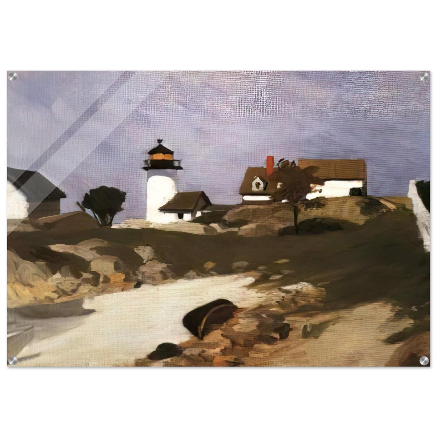 Squam Light - Edward Hopper Acrylic Print - 70x100 cm / 28x40″ inches | Edward Hopper Wall Art | Edward Hopper Prints