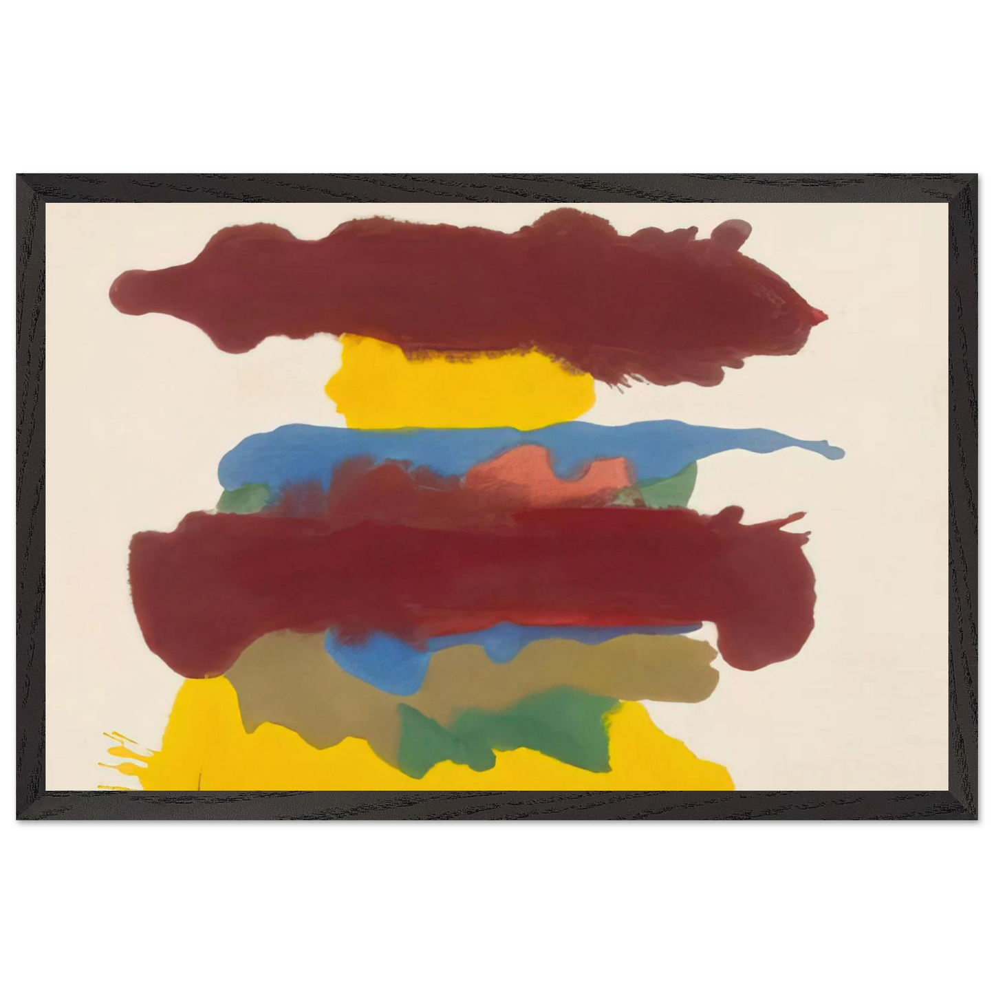 Helen Frankenthaler - Weather Change - 1963 Wall art - 50x70 cm / 20x28 inches - Premium Wooden Framed Poster With Fine Art Paper-canvas - Wood frame