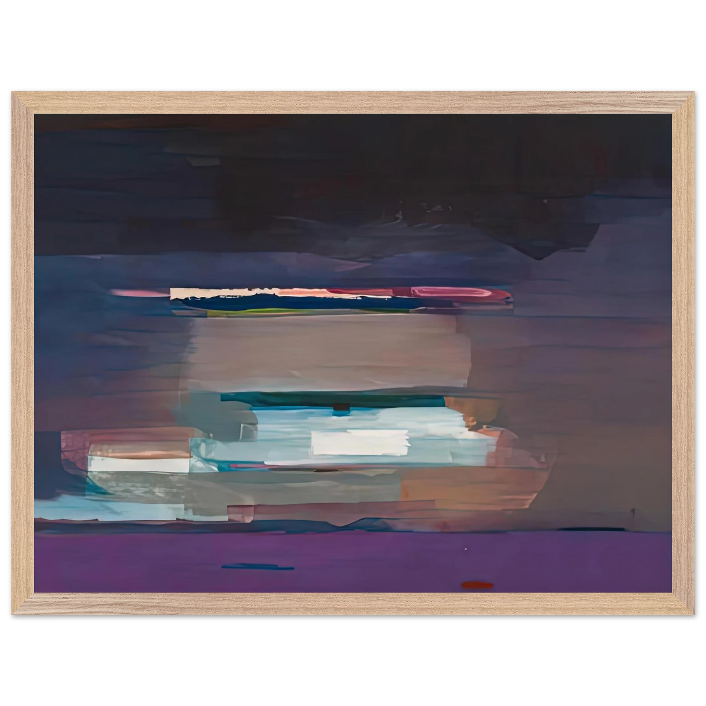 Helen Frankenthaler - Viewpoint I, 1974- Wall Art - 60x80 cm / 24x32 inches - Premium Wooden Framed Poster With Fine Art Paper-canvas - White frame