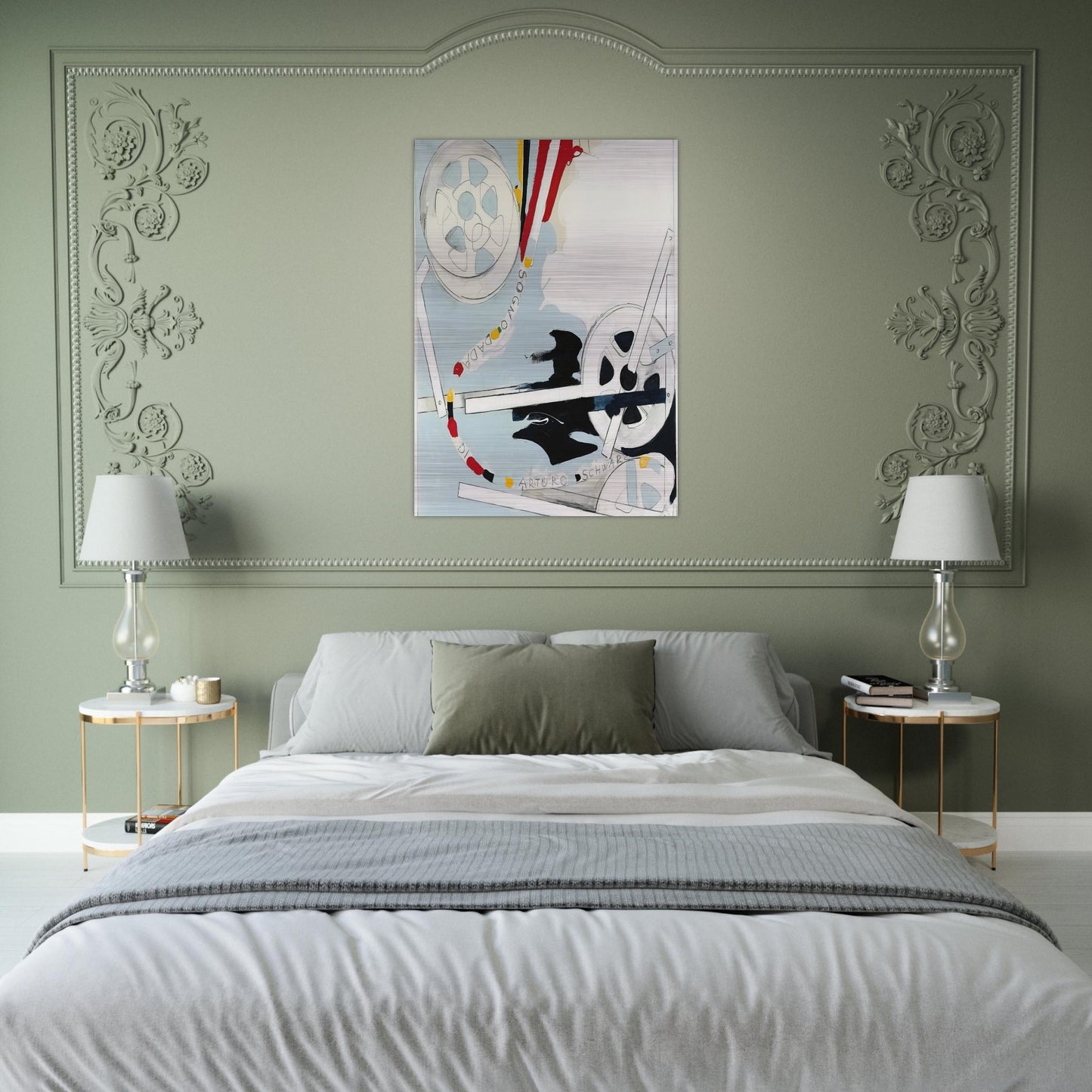 Il Sogno Dada di Arturo Schwarz - 1965 - Mario Schifano Brushed Aluminum Print - 70x100 cm / 28x40 inches | Mario Schifano Aluminum Print | Mario Schifano Prints