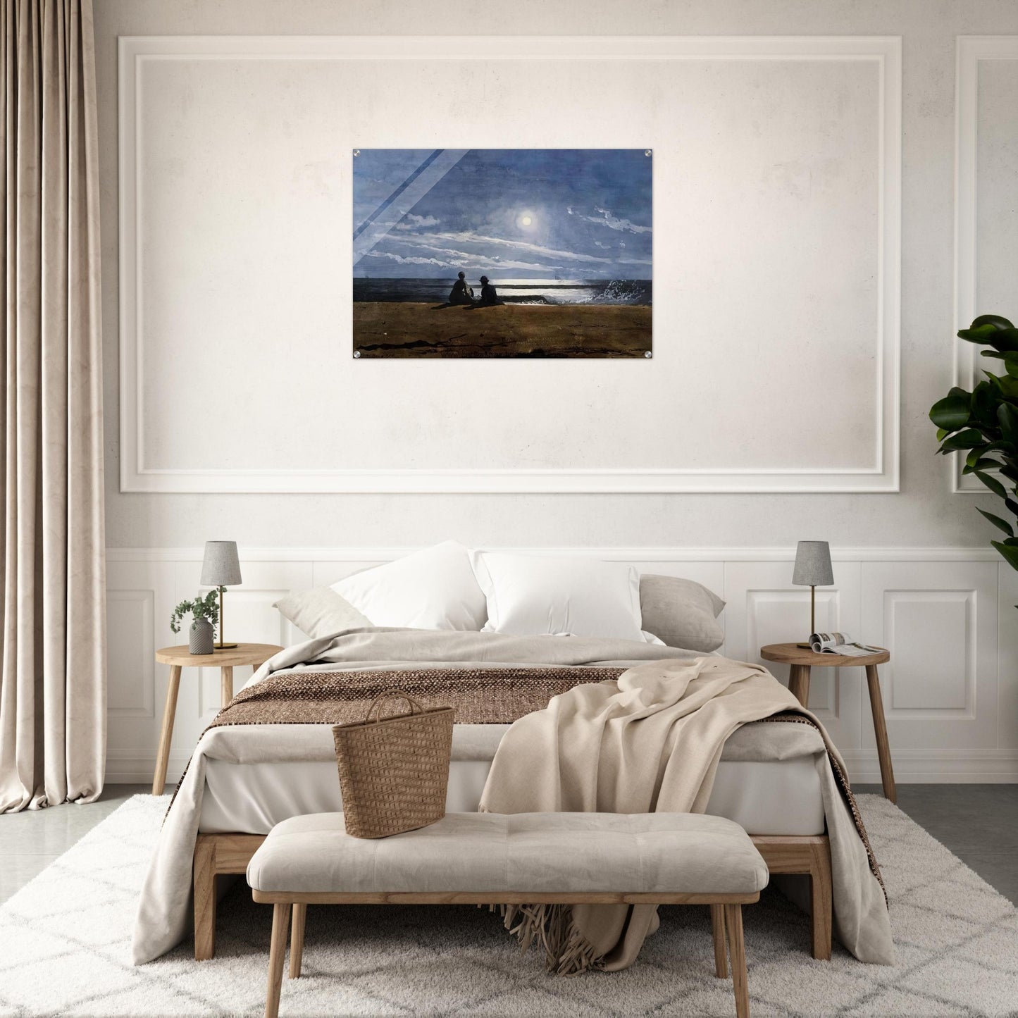 MOONLIGHT - Winslow Homer Acrylic Print - 70x100 cm / 28x40″ inches
