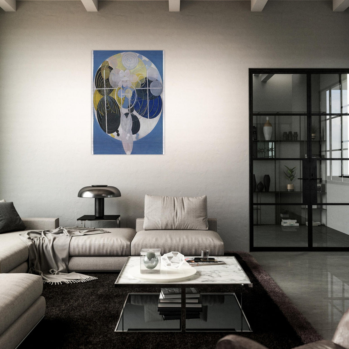 THE LARGE FIGURE PAINTINGS NR 5 1907 - Hilma af Klint Brushed Aluminum Print - 70x100 cm / 28x40 inches | Hilma af Klint Aluminum Print | Hilma af Klint Prints