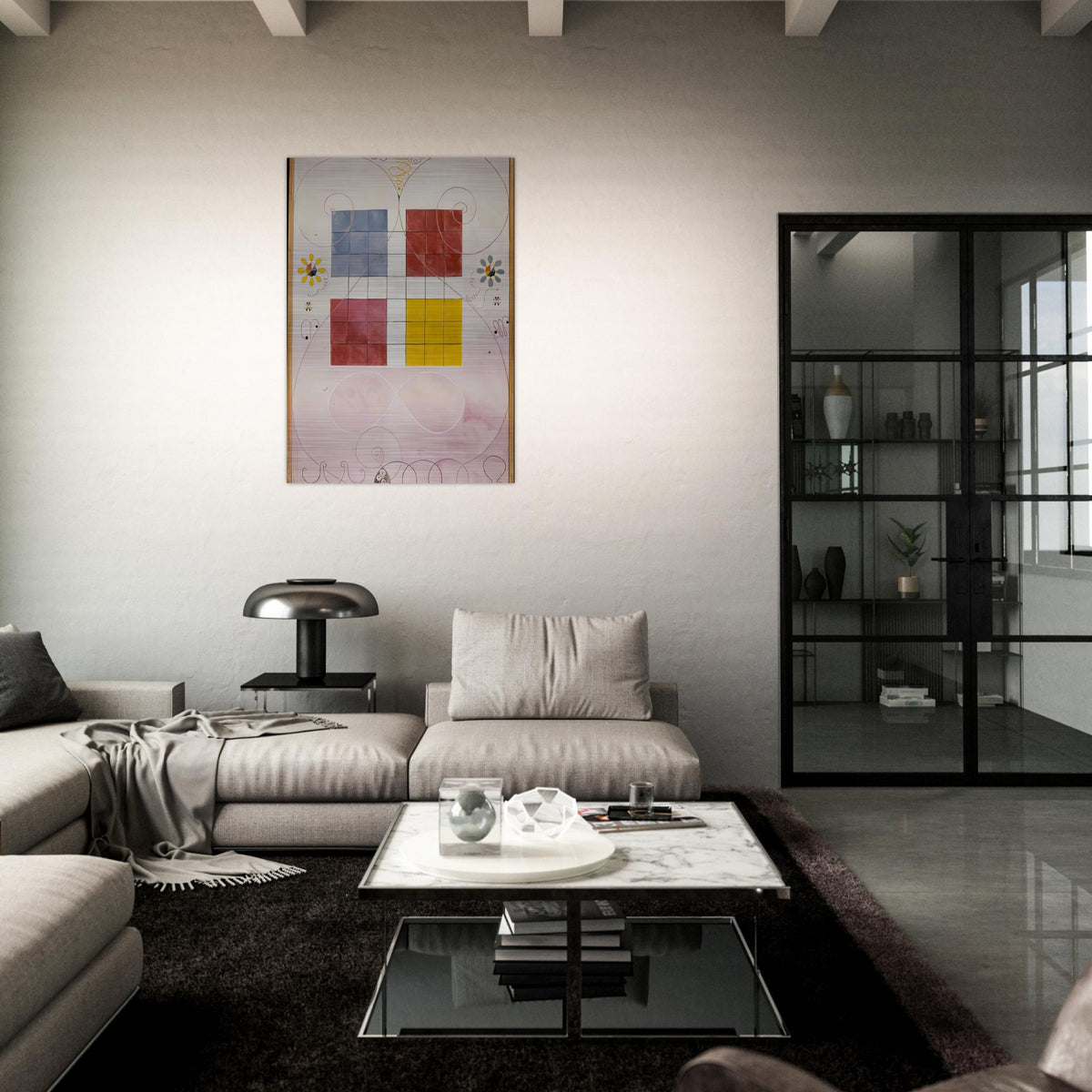 DE TIO ST RSTA N 10 ALDERDOMEN 1907 - Hilma af Klint Brushed Aluminum Print - 70x100 cm / 28x40 inches | Hilma af Klint Aluminum Print | Hilma af Klint Prints