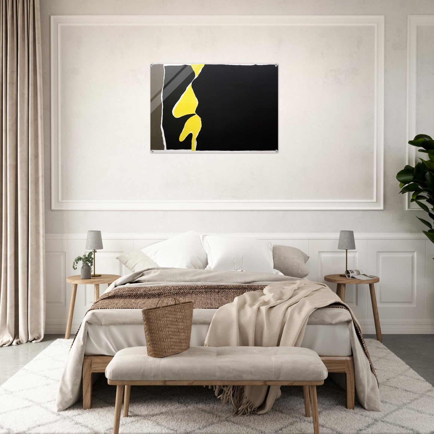 Hommage to the First Monk Immolating Himself in Saigon - 1966 - Adja Yunkers Acrylic Print - 70x100 cm / 28x40″ inches | Adja Yunkers Wall Art | Adja Yunkers Prints
