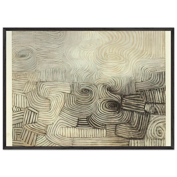 THE SNOWSTORM 1950 - Victor Pasmore 70x100 cm / 28x40 inches Framed Art Print – Black Wooden Frame