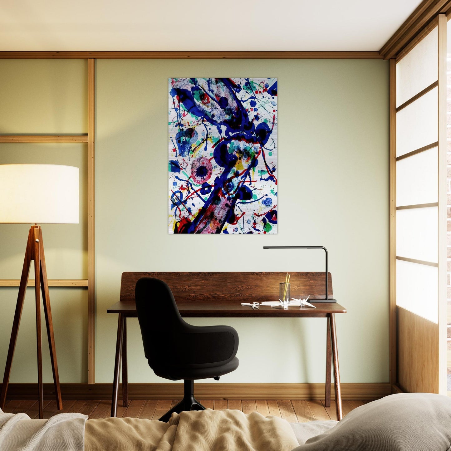 Untitled from Michel Waldberg s Posmes dans le ciel - Sam Francis Brushed Aluminum Print - 70x100 cm / 28x40 inches | Sam Francis Aluminum Print | Sam Francis Prints