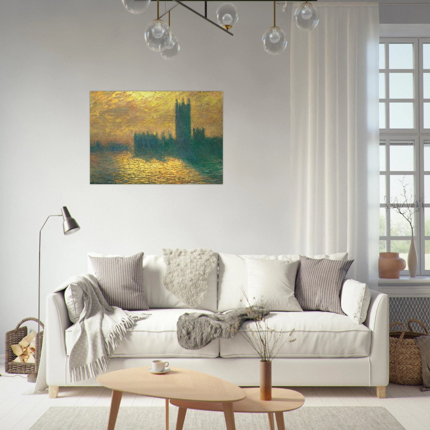 Houses of Parliament - claude monet Brushed Aluminum Print - 70x100 cm / 28x40 inches | claude monet Aluminum Print | claude monet Prints