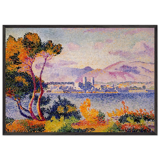 Antibes Afternoon - Henri-Edmond Cross 70x100 cm / 28x40 inches Framed Art Print – Black Wooden Frame