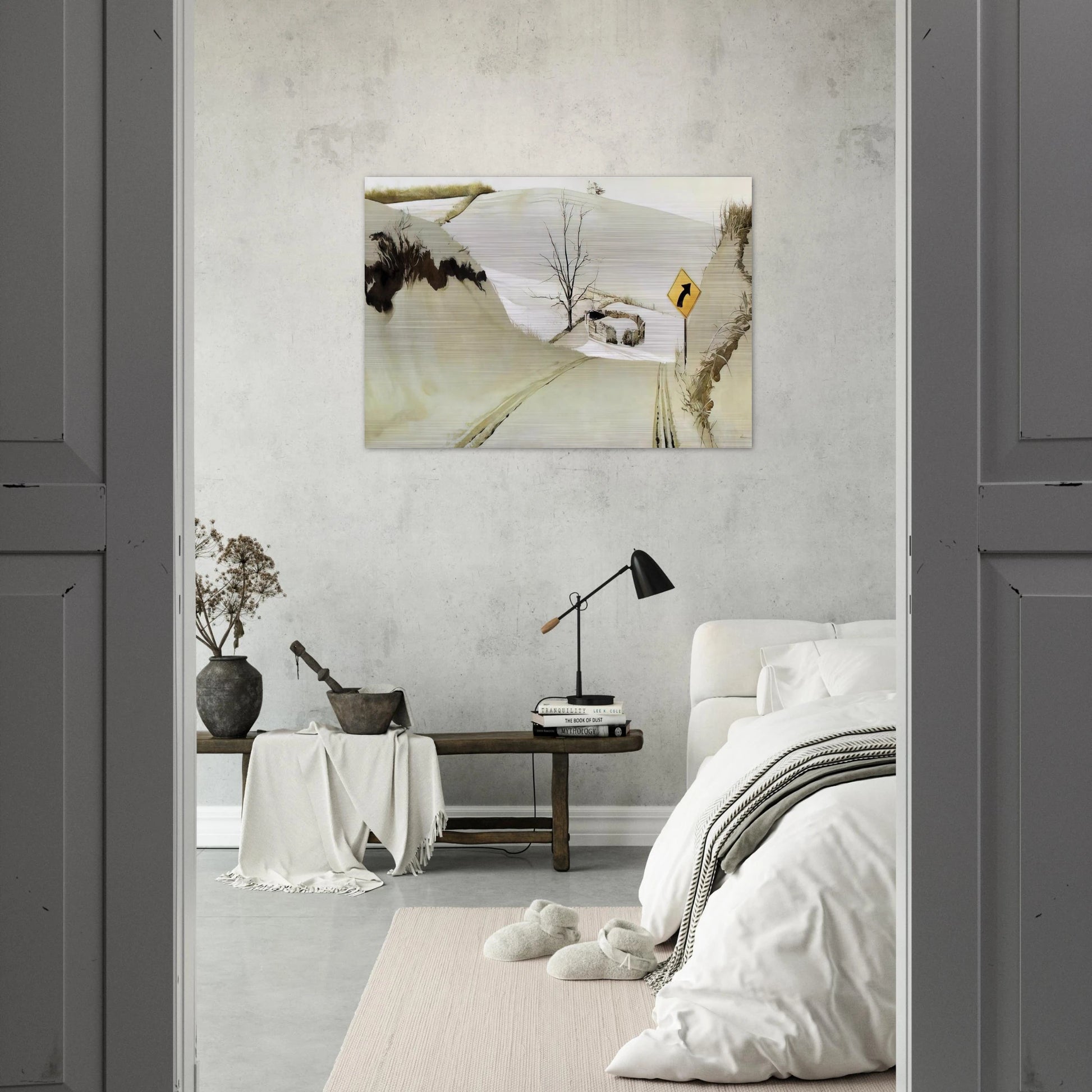 RING ROAD - Andrew Wyeth Brushed Aluminum Print - 70x100 cm / 28x40 inches | Andrew Wyeth Aluminum Print | Andrew Wyeth Prints