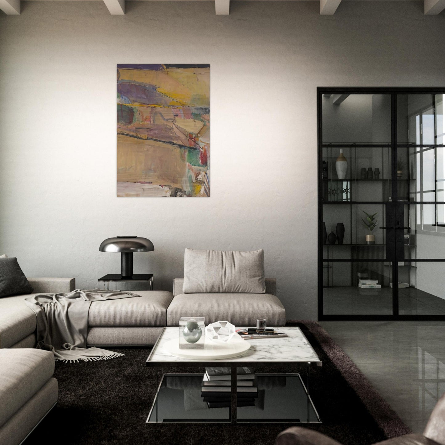 Berkeley #54 - Richard Diebenkorn Brushed Aluminum Print - 70x100 cm / 28x40 inches | Richard Diebenkorn Aluminum Print | Richard Diebenkorn Prints