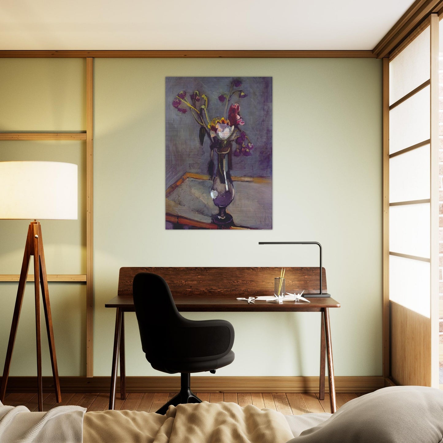 BOUQUET ON A BAMBOO TABLE 1903 - Henri Matisse Brushed Aluminum Print - 70x100 cm / 28x40 inches | Henri Matisse Aluminum Print | Henri Matisse Prints