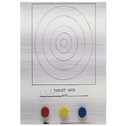 TARGET ULAE 89 - Jasper Johns Brushed Aluminum Print - 70x100 cm / 28x40 inches | Jasper Johns Aluminum Print | Jasper Johns Prints
