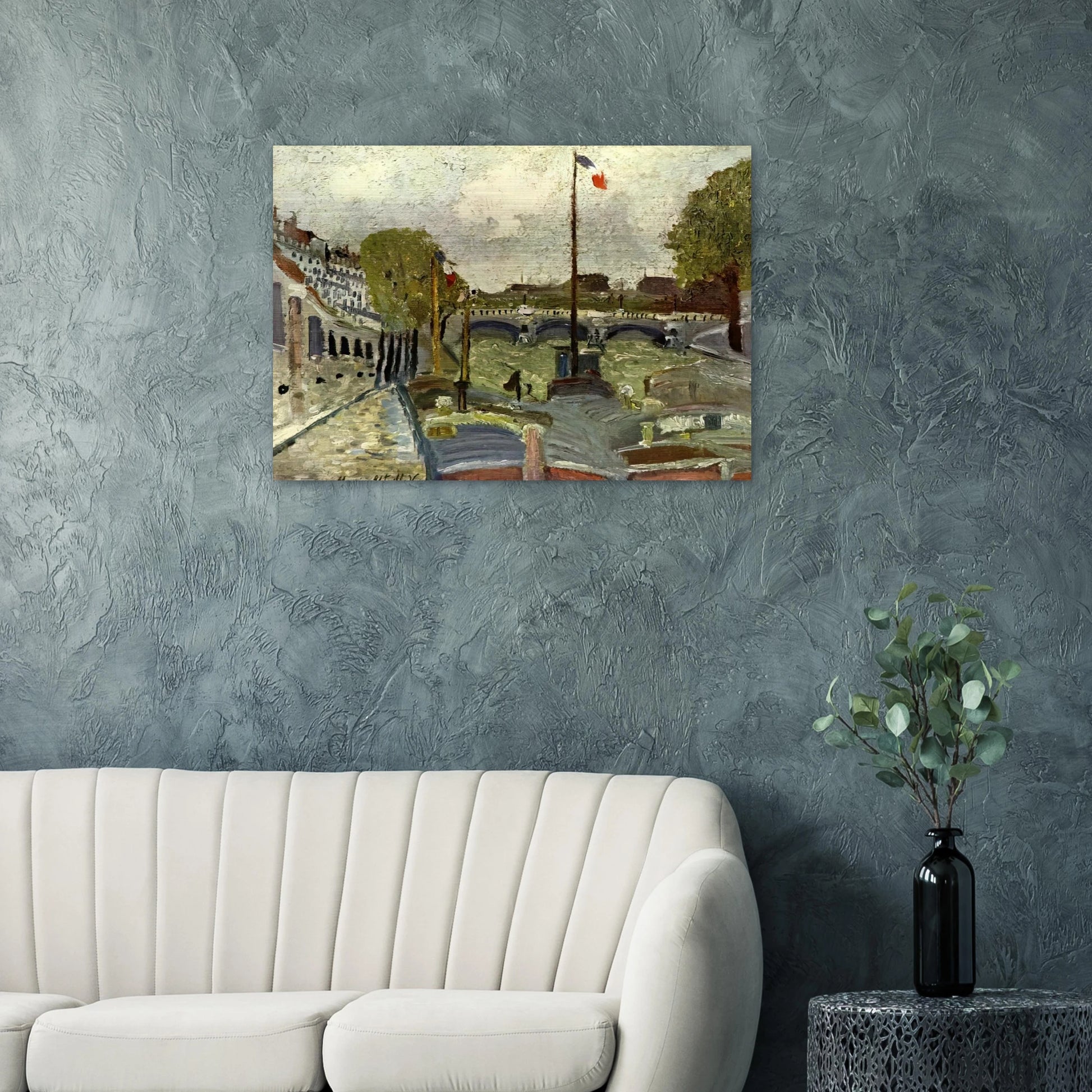 NINE - Maurice Utrillo Brushed Aluminum Print - 70x100 cm / 28x40 inches | Maurice Utrillo Aluminum Print | Maurice Utrillo Prints