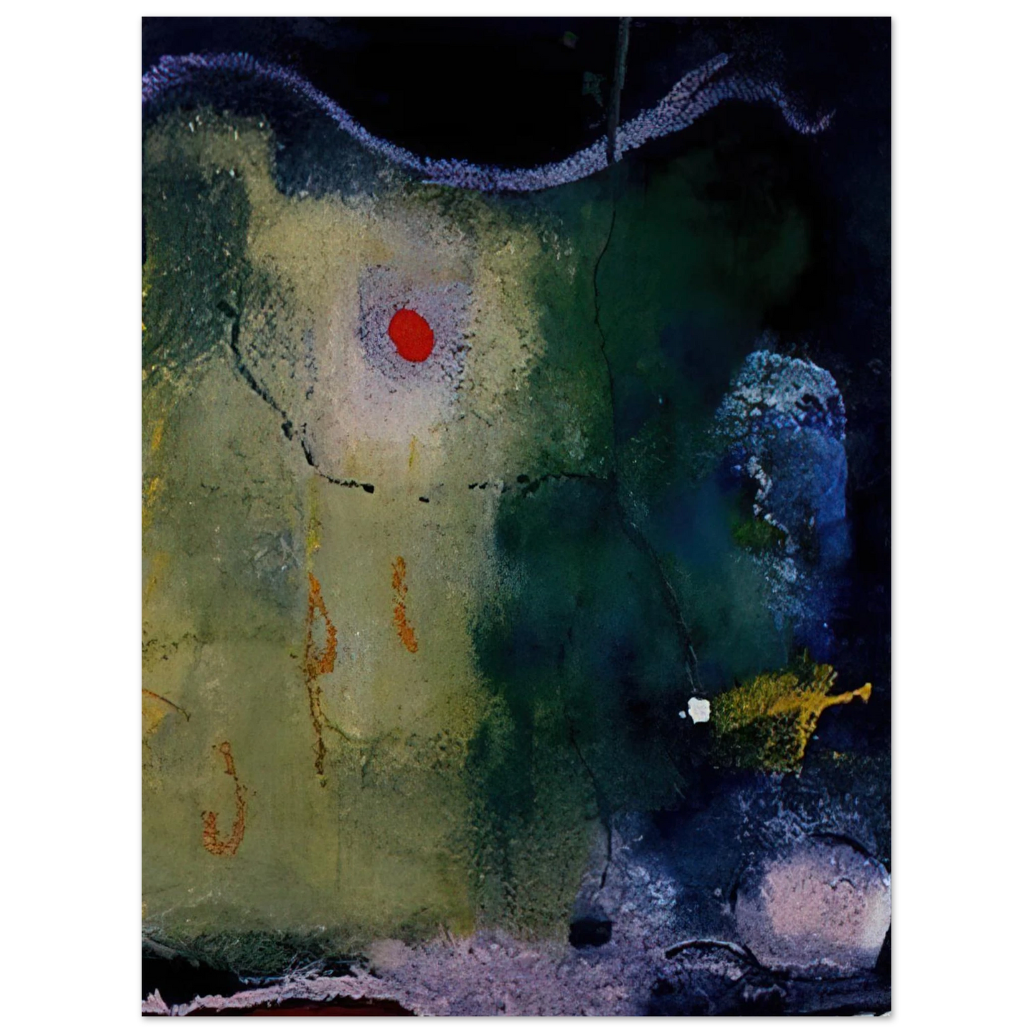 Helen Frankenthaler - The Other Side of the Moon - 1995 Wall art - 30x40 cm / 12x16 inches - Premium Wooden Framed Poster With Fine Art Paper-canvas - Black frame