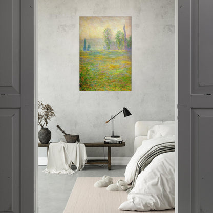 Meadows in Giverny - claude monet Brushed Aluminum Print - 70x100 cm / 28x40 inches | claude monet Aluminum Print | claude monet Prints