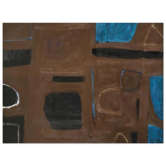 William Scott - Brown and Black - 1960  75x100 cm / 30x40inches Fine Art Poster
