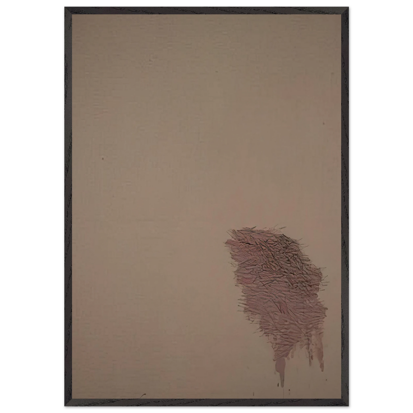 Pink Blend - 1972 - Robert Goodnough 70x100 cm / 28x40 inches Framed Art Print – Black Wooden Frame