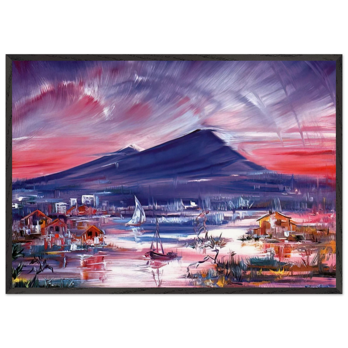 Untitled - 1979 N3 - Konrad Zuse 70x100 cm / 28x40 inches Framed Art Print – Black Wooden Frame
