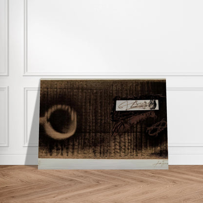 ETIQUETTE 1979 - Antoni Tapies Brushed Aluminum Print - 70x100 cm / 28x40 inches | Antoni Tapies Aluminum Print | Antoni Tapies Prints