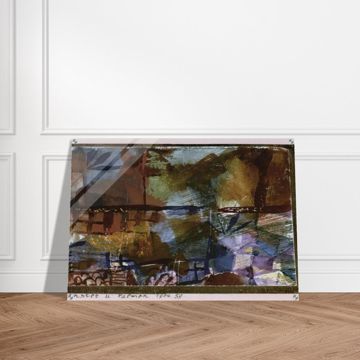 WINDOWS AND PALM TREES 1914 - Paul Klee Acrylic Print - 70x100 cm / 28x40″ inches | Paul Klee Wall Art | Paul Klee Prints