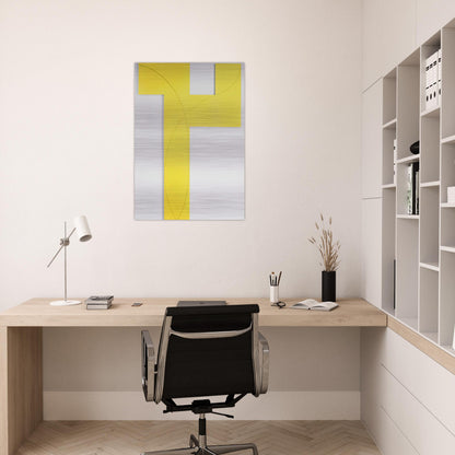 COLUMN STRUCTURE IX 2006 - Robert Mangold Brushed Aluminum Print - 70x100 cm / 28x40 inches | Robert Mangold Aluminum Print | Robert Mangold Prints