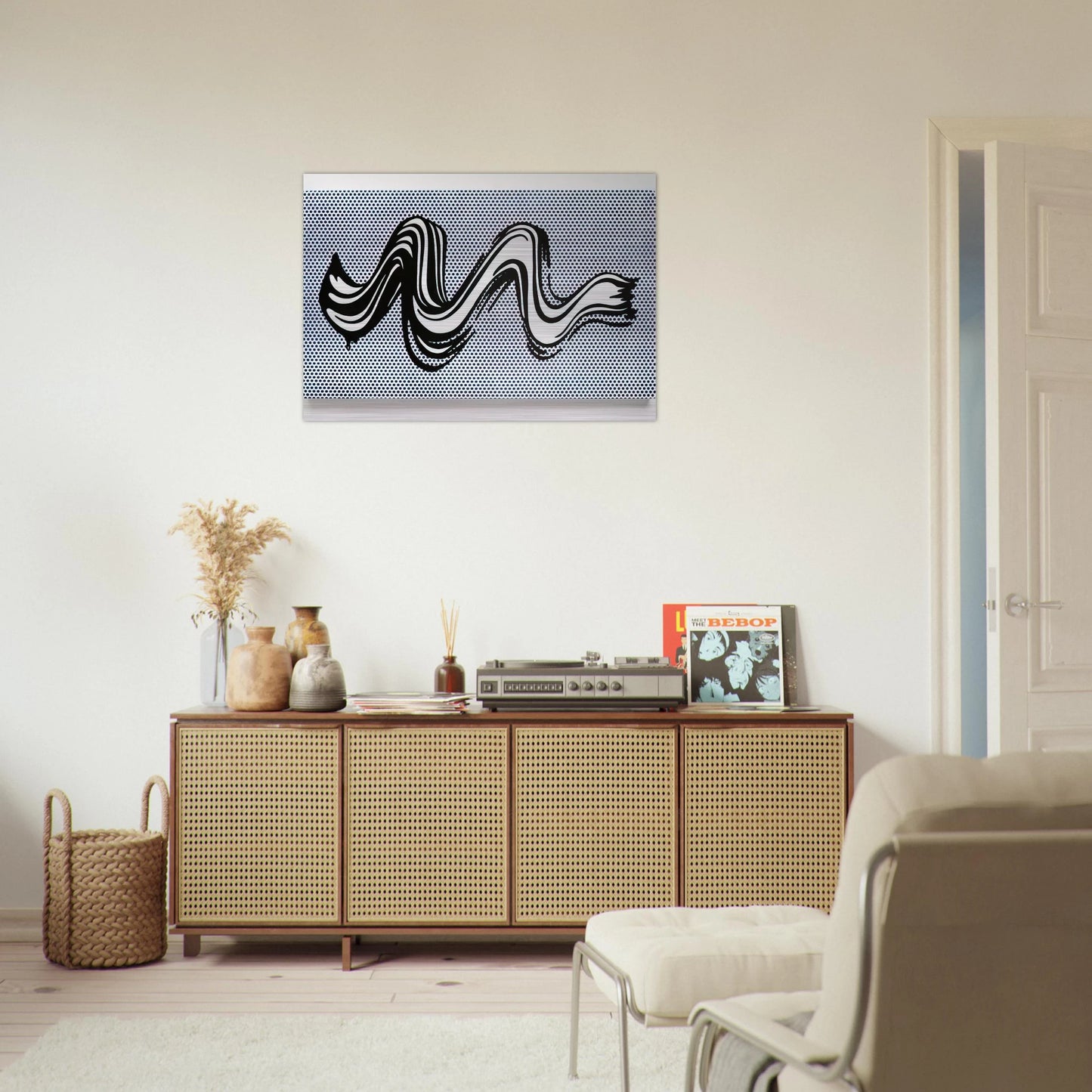 BRUSHSTROKE 1965 - Roy Lichtenstein Brushed Aluminum Print - 70x100 cm / 28x40 inches | Roy Lichtenstein Aluminum Print | Roy Lichtenstein Prints