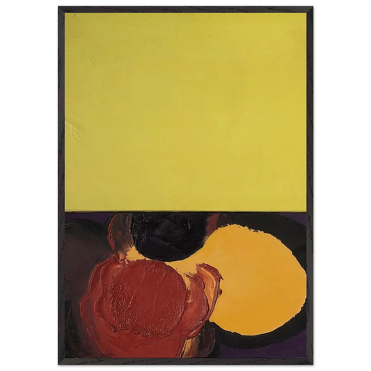 Wall artUNTITLED 1965 N3 - Luis Feito 70x100 cm / 28x40 inches Framed Art Print – Black Wooden Frame