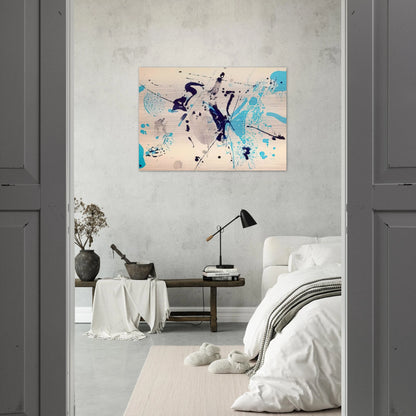 Blue Violet - Sam Francis Brushed Aluminum Print - 70x100 cm / 28x40 inches | Sam Francis Aluminum Print | Sam Francis Prints