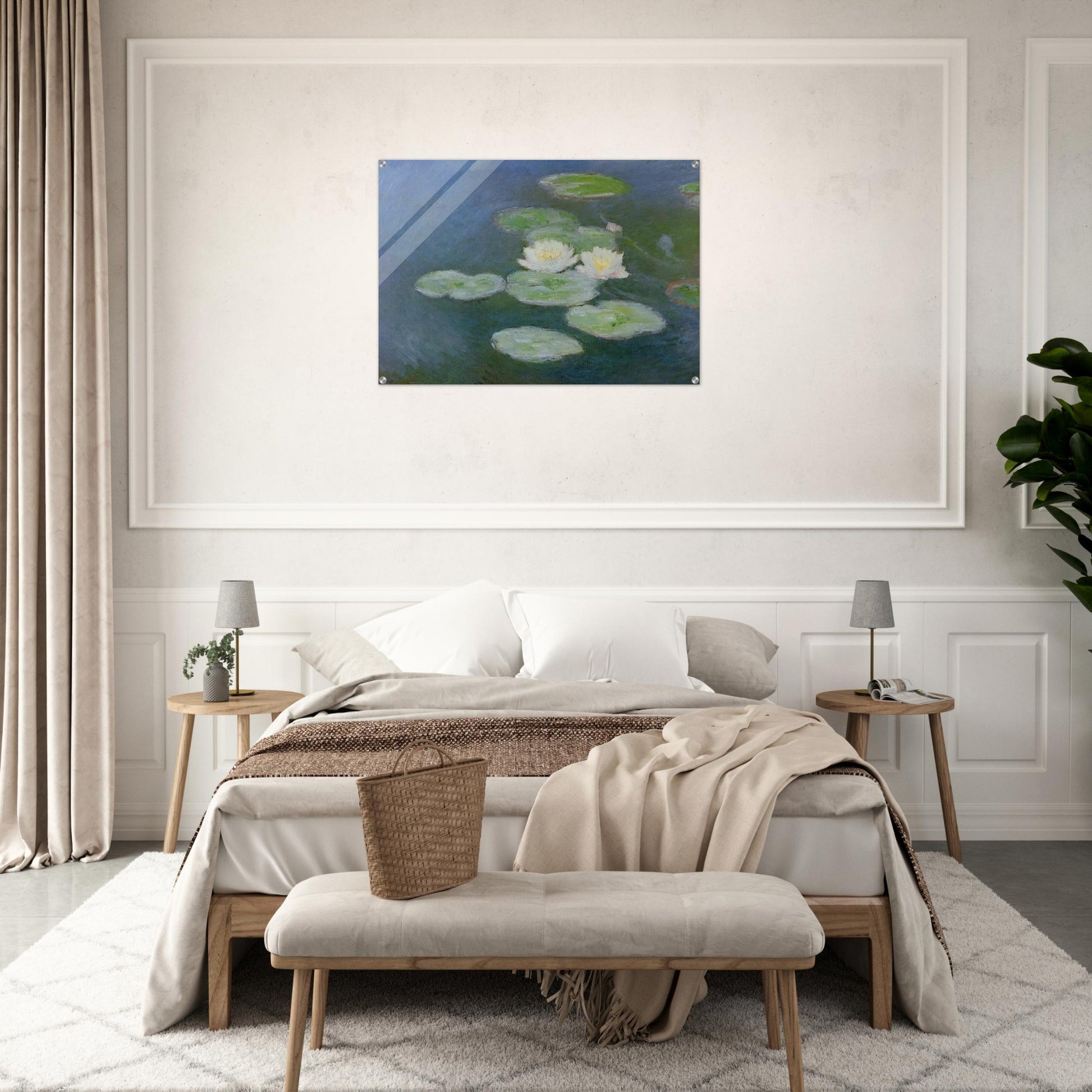 Water Lilies, Evening Effect - claude monet Acrylic Print - 70x100 cm / 28x40″ inches