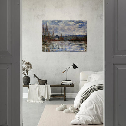 Flood of the Seine at Vetheuil - claude monet Brushed Aluminum Print - 70x100 cm / 28x40 inches | claude monet Aluminum Print | claude monet Prints