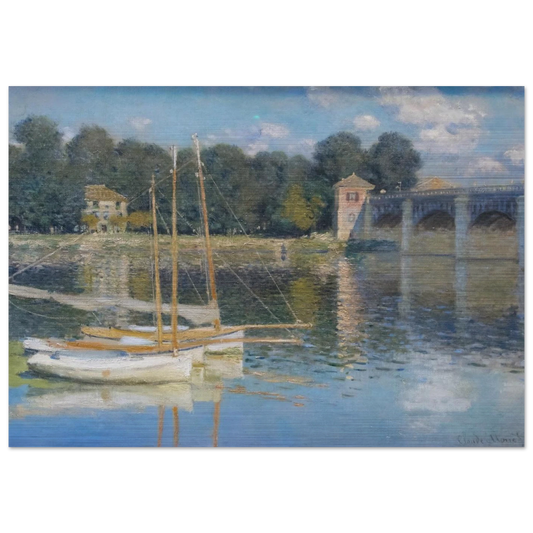 The Bridge at Argenteuil - claude monet Brushed Aluminum Print - 70x100 cm / 28x40 inches | claude monet Aluminum Print | claude monet Prints